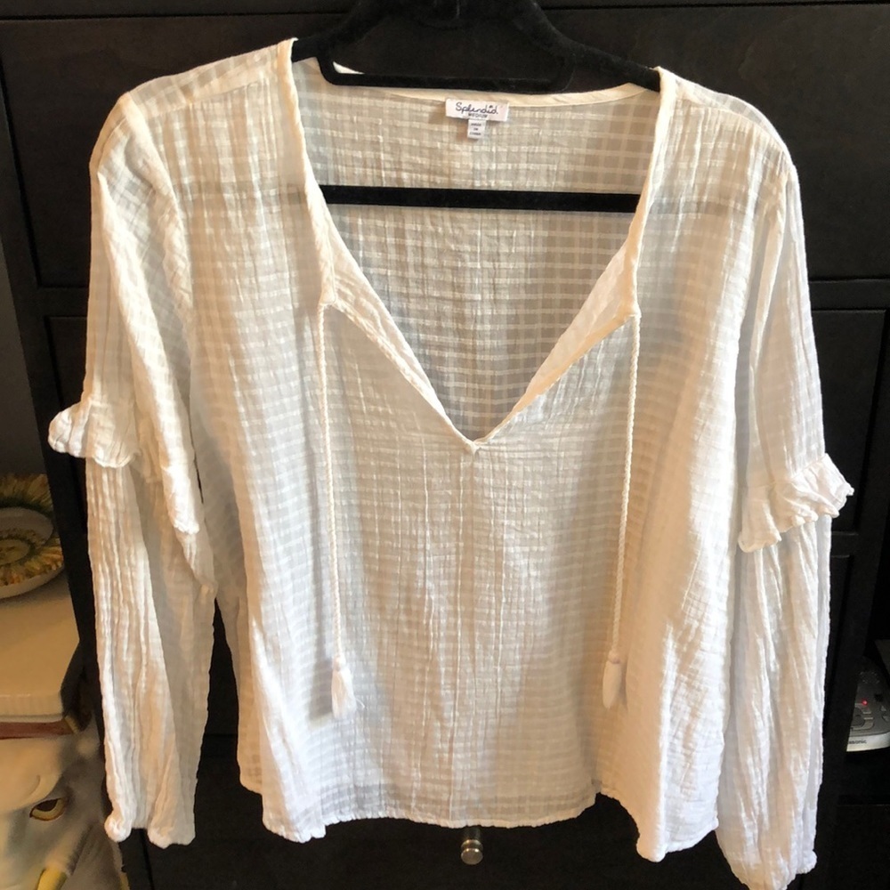 Splendid White Blouse Size Medium